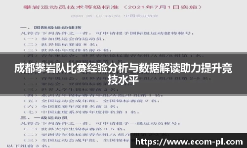 成都攀岩队比赛经验分析与数据解读助力提升竞技水平