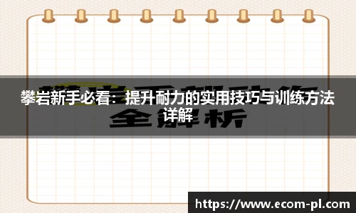 攀岩新手必看：提升耐力的实用技巧与训练方法详解